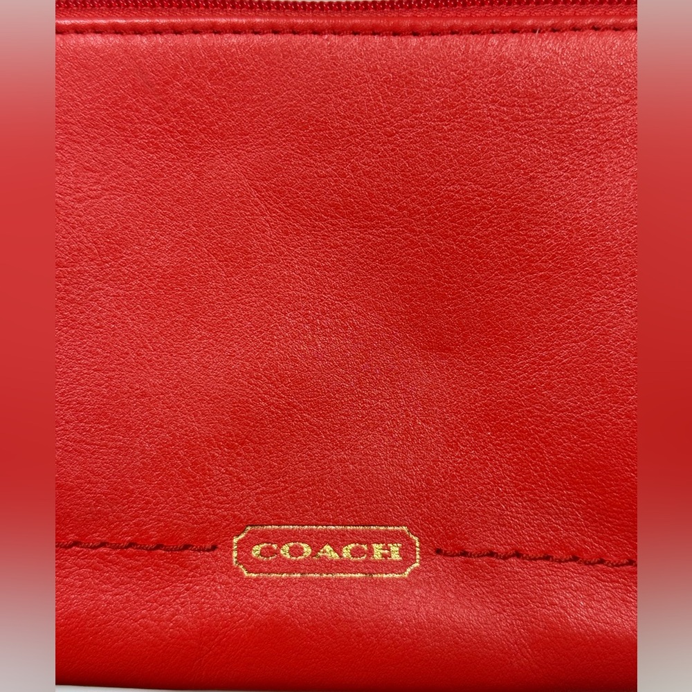 Coach Orange Leather Wristlet